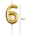 VELA NUMERO 6 DORADA